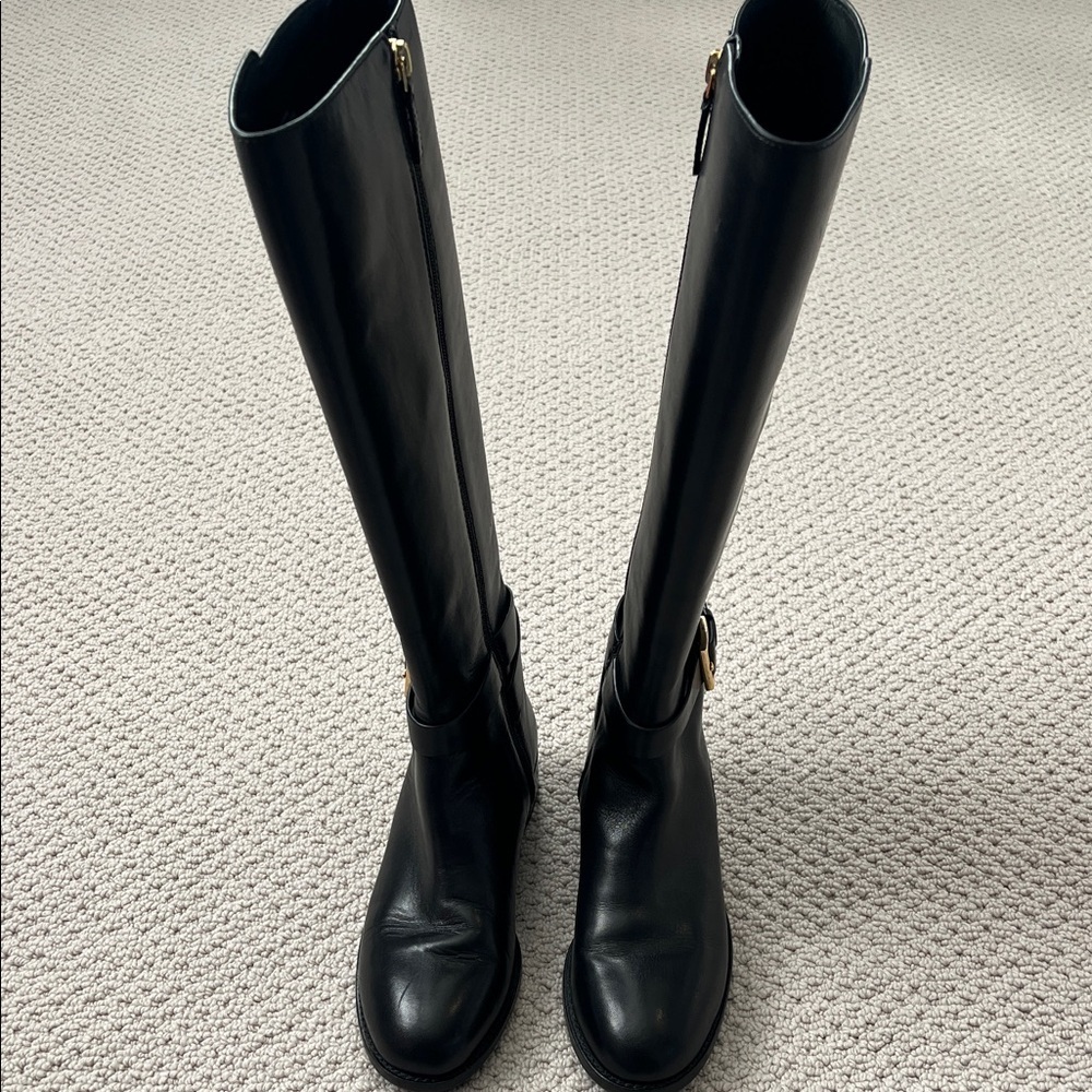 Tory Burch Brooke Knee-High Leather Boots - Picture 2 of 10